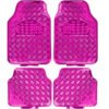 TAPETE CROMADO ECONOMICO 4 PZAS ROSA