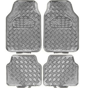 TAPETE CROMADO ECONOMICO 4 PZAS PLATA