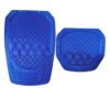 TAPETE CROMADO 4 PIEZAS TIPO CHAROLA EFECTO 3D AZUL CARBÓN 3 KG