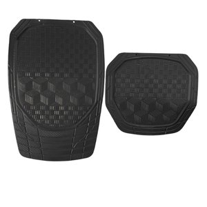 TAPETE CROMADO 4 PIEZAS TIPO CHAROLA EFECTO 3D NEGRO 3 KG