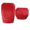 TAPETE CROMADO 4 PIEZAS TIPO CHAROLA EFECTO 3D ROJO 3KG