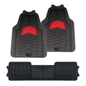TAPETE RED BULL DE HULE 3 PIEZAS POWER BAR NEGRO ROJO