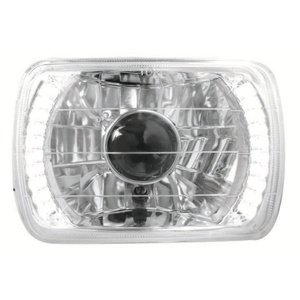 UNIDAD CUADRADA DIAMANTADA C/LUPA Y LEDS 7in BLANCO