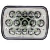 UNIDAD CUADRADA 7in CON 15 HIPER-LEDS DE 3W C/U PAR