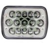 UNIDAD CUADRADA 7in CON 15 HIPER-LEDS DE 3W C/U OJO DE ANGEL BLANCO PAR