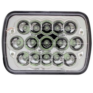 UNIDAD CUADRADA 7in CON 15 HIPER-LEDS DE 3W C/U OJO DE ANGEL BLANCO PAR