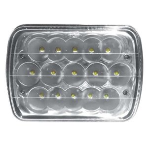 UNIDAD CUADRADA BICOLOR 7in C/ 15 HIPER-LEDS 3W C/U PAR (BLANCO/ÁMBAR)