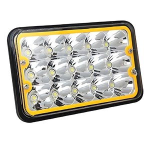 UNIDAD RECTANGULAR 5in CON 15 HIPER-LEDS DE 3W C/U OJO DE ANGEL AMARILLO