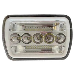 UNIDAD RECTANGULAR 5" CON 29 HIPER LEDS Y OJO DE ANGEL TIPO GEL.