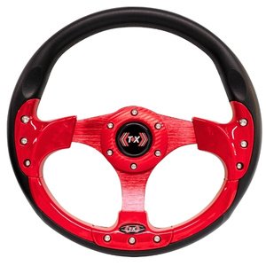 VOLANTE DEPORTIVO T/FRIBRA DE CARBON ROJO