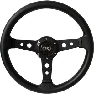 VOLANTE DEPORTIVO CON RAYO NEGRO.