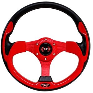 VOLANTE AUTOMOTRIZ DE VINIL ROJO. (PIEZA)