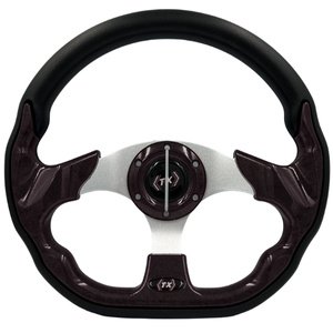 VOLANTE AUTOMOTRIZ T/FIBRA DE CARBON NEGRO.