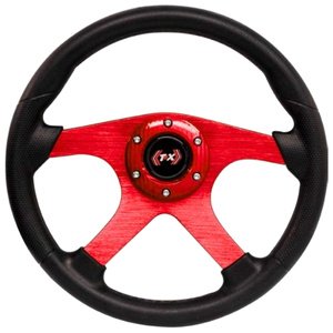 VOLANTE AUTOMOTRIZ 4 BR ROJO.