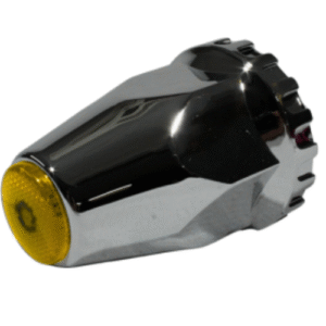 CAP-P492Y CAPUCHÓN PLÁSTICO CROMADO HEXAGONAL CONO 33MM ALTO AMARILLO