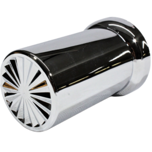 CAPUCHÓN PLÁSTICO CROMADO HEXAGONAL  72MM ALTO (PIEZA)