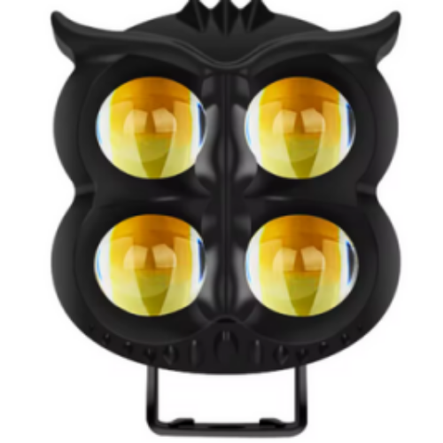 FA-LHBL4CY FARO TIPO BUHO CON 4 HIPER LEDS 20W BLANCO/AMARILLO CON LUPA, 5 FUNCIONES DE ESTROBO Y CARCASA NEGRA (PIEZA)
