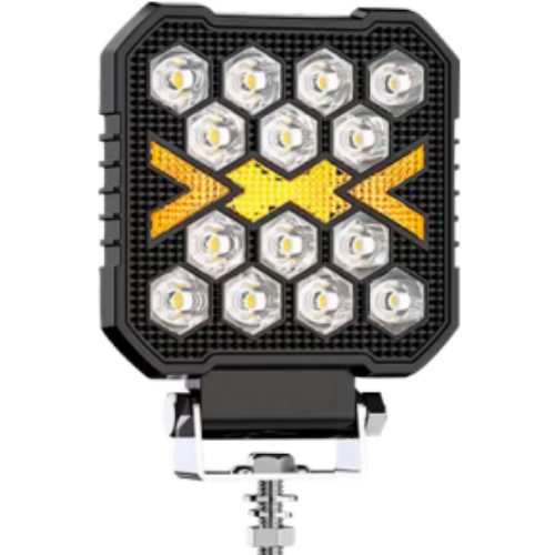 FA-LHC25CY FARO CUADRADO CON 14 HIPER LEDS CON 7 FUNCIONES DE ESTROBO BLANCO/AMBAR (PAR)