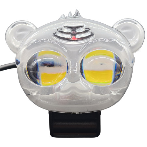FA-LHP2LRGB FARO TIPO PANDA CON 2 HIPER LEDS 20W BLANCO/AMARILLO CON LUPA 5 FUNCIONES DE ESTROBO Y CARCASA RGB (PZA)