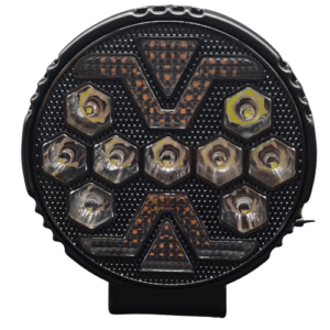 FARO REDONDO CON 9 HIPER LEDS CON 7 FUNCIONES DE ESTROBO BLANCO/AMBAR (PAR)