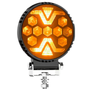 FA-LHR9SC FARO REDONDO CON 9 HIPER LEDS CON FUNCION DE ESTROBO Y SEÑAL DE PAZ EN LA CARCASA BLANCO