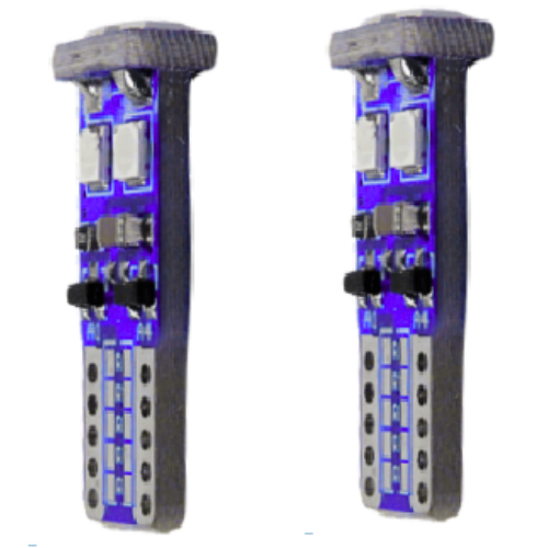 FO-CAN1586P FOCO DE PELLIZCO CON 6 HIPER LEDS T10 Y CANBUS MORADO (PAR)