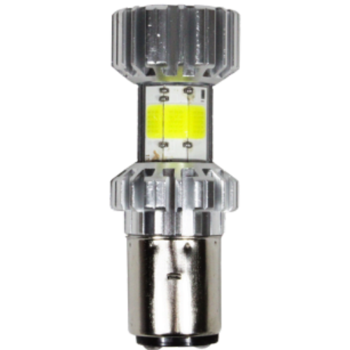 FOCO LED ALUMINIO P/ MOTOCICLETA 6 CARAS BA20 PLATA (PIEZA)