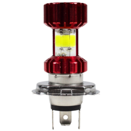 FOCO LED ALUMINIO P/ MOTOCICLETA 6 CARAS H4 ROJO (PIEZA)