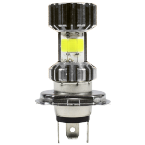 FOCO LED ALUMINIO P/ MOTOCICLETA 6 CARAS H4 PLATA (PIEZA)