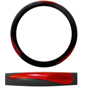 FUNDA PARA VOLANTE MEDIANA CON REFLEJANTE DE 38 CM CON OJOS NEGRO CON ROJO (PIEZA)