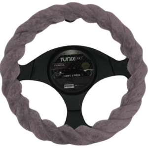 FUNDA PARA VOLANTE  MEDIANA DE 38 CM TRENZADA COLOR NEGRO
