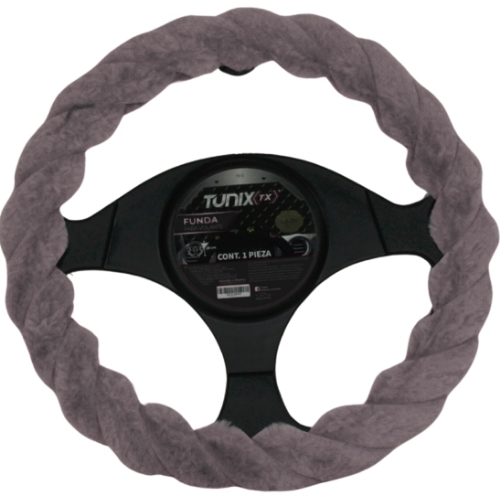 FUNDA PARA VOLANTE  MEDIANA DE 38 CM TRENZADA COLOR NEGRO (PIEZA)