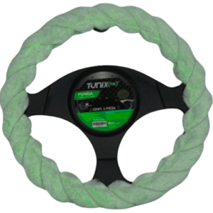 FUNDA PARA VOLANTE  MEDIANA DE 38 CM TRENZADA COLOR VERDE