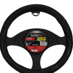 FUNDA PARA VOLANTE  MEDIANA DE 38 CM NEGRA CON DISEÑO ESCAMADO