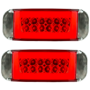 PLAFON RECTANGULAR CON 12 HIPER LEDS CON ALTA, BAJA, ESTROBO Y OJO DE ANGEL TIPO GEL ROJO