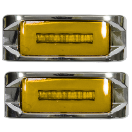 LA-PCG2Y PLAFÓN RECTANGULAR CON GEL 2 LEDS ALTA/BAJA/FLASH AMARILLO (PAR)