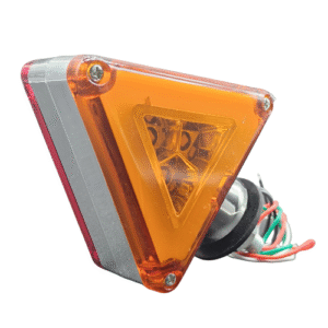 PLAFON TRIANGULAR 6 LEDS C/ESTROBO DOBLE CARA AMBAR/ROJO