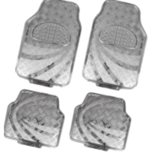 TAPETE CROMADO CON EFECTO DE LUZ C/PZAS PLATEADO 3 KG (JUEGO)