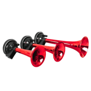 CL-83CR CORNETA DE AIRE TRIPLE CROMADA ROJO