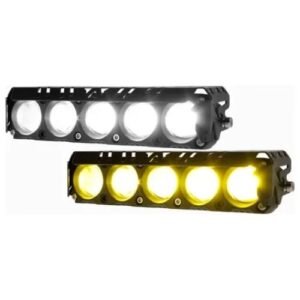 FA-MLHC5LCY FARO RECTANGULAR PARA MOTO CON 5 HIPER LEDS BLANCO/AMARILLO CON LUPA, 5 FUNCIONES DE ESTROBO Y CARCASA (PIEZA)