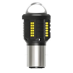 FO-MBA2066CY FOCO PARA MOTO CON LUPA BICOLOR BASE BA20 66 LEDS (PIEZA)