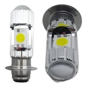FO-MLLBA20B FOCO DE LED PARA MOTO CON LUPA BA20 ALTA Y BAJA CON CARCASA DE COLOR AZUL (PIEZA)