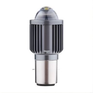 FO-MLLBA20CY FOCO PARA MOTO BA20 BAJA Y ALTA CON LUPA Y CARCASA CROMADA, BLANCO/AMARILLO 12W (PIEZA)