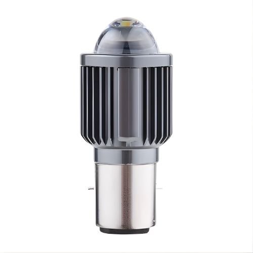 FO-MLLBA20CY FOCO PARA MOTO BA20 BAJA Y ALTA CON LUPA Y CARCASA CROMADA, BLANCO/AMARILLO 12W (PIEZA)