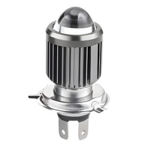 FO-MLLH412CY FOCO PARA MOTO H4 BAJA Y ALTA CON LUPA Y CARCASA CROMADA, BLANCO/AMARILLO 12W (PIEZA)