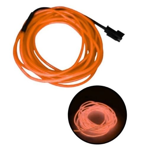 HILO DE LUZ NEÓN DE 3 M C/FUNCION AUDIO-RITMICO NARANJA (PZA)