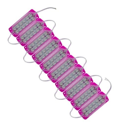 TIRA TIPO CHIP CON 12 LEDS 3528 ROSA 10 PCS (TIRA 10 PZAS)
