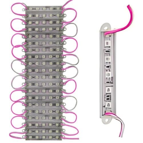 TIRA TIPO CHIP CON 5 LEDS 5050 ROSA 20 PCS (TIRA 20 PZAS)