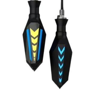 LAMPARA DIRRECCIONAL BICOLOR PARA MOTO C/24 LED FLECHAS TIPO GEL FLASH Y SECUENCIAL (PAR)