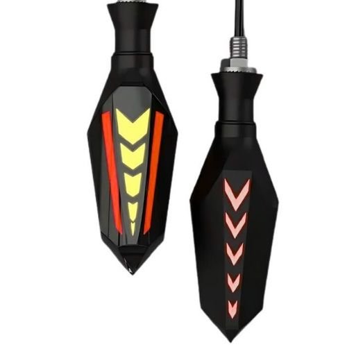LA-MLG24RY LAMPARA DIRRECCIONAL BICOLOR PARA MOTO C/24 LED FLECHAS TIPO GEL FLASH Y SECUENCIAL (PAR)
